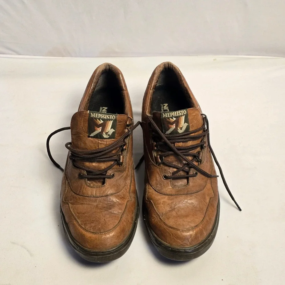 Mephisto Mens Brown Leather Walking Shoes‎ Air Bag System Size 13 US
